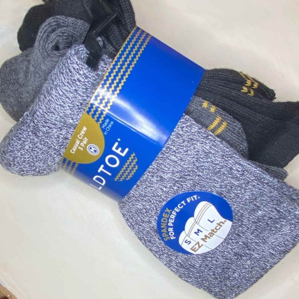 🔥5/$25🔥Gold Toe EZ Match Casual Crew Socks - 3 Pairs